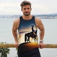 thumbnail image 6 of Cauagu Azure Sky Western Desert Cowboy Print Men's Sleeveless Muscle Shirts,Tank Tops Quick Dry Workout Tank Top Gym Muscle Tee Fitness Bodybuilding T Shirt for Men-Medium, 6 of 7