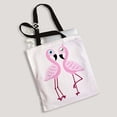 thumbnail image 2 of ABPHQTO Bolsa de lona con diseño de flamenco rosa, reutilizable, para la compra, 36x41 cm, 2 of 2