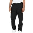 thumbnail image 1 of Autumn And Winter Mens Solid Color Work Pants Drawstring Leg Mouth Sticky Tape Pocket Casual Pants, 1 of 5