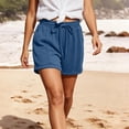 thumbnail image 6 of Bloomae Sweat Shorts for Women Lightweight Casual Summer Drawstring for Gym Lounge Workout Short Pants Loose Fit Elastic High Waist Comfy Beach Vacation Wide Leg Shorts with Pockets, 6 of 10