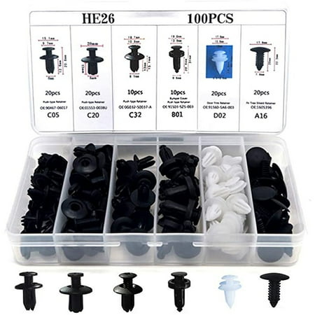 

KEVCHE Universal Black Protective Clip For Automobile Tools With Storage Box 100PCS