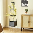 thumbnail image 2 of Climbing Vegetables Pot, Raised Garden Bed Planter Box, Sturdy Trellis Support Climbing Plants Pot Tomato Planters, for Yard Cola Jardineras de tomate, 2 of 7