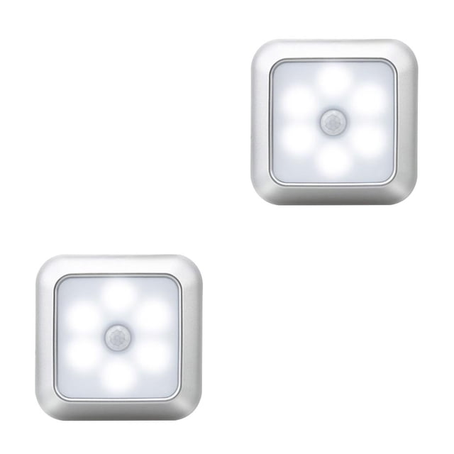 Matsuzay Sensor de luz nocturna Lámpara de noche de inducción humana con luz LED para hotel en casa, luz blanca redonda con carcasa blanca Type3 NO3