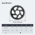 thumbnail image 4 of DJC Bike Round Chainring 6mm 3mm Offset Direct Mount for Sram GXP XX1 Eagle X01 X1 X0 X9 30T 32T 34T 36T 38T, 4 of 9