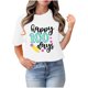 thumbnail image 4 of Puntoco Liquidación de blusas cortas para mujer, blusa de manga corta con estampado de moda para mujer, camiseta divertida con cuello redondo, 4 of 4