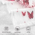 thumbnail image 4 of Wobogo Red Butterfly Pink Floral 100% Cotton Towel 2 Pieces Set Super Soft and Highly Absorbent Suitable for Bathroom Gym Travel Camping Pool, 4 of 8
