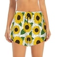 thumbnail image 2 of Goofa Sunflowers Printed Women 2 in 1 Running Shorts,Quick Dry Athletic Workout Shorts,High Waisted Athletic Shorts with Liner Pockets-, 2 of 9