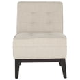 thumbnail image 2 of SAFAVIEH Angel Tufted Armless Club Chair Beige, 2 of 7
