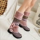 thumbnail image 1 of Botas de mujer Botas de nieve sin cordones Botas de algodón de terciopelo Zapatos cálidos de algodón sólido Pelota de felpa Botas de caballero étnicas Wmkox8yii ghj1225, 1 of 7