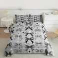 thumbnail image 2 of Manfei Dreamy Grey Bowknot Bedding Comforter Set, Cartoon Stars Print Twin Comforter Sets, Teens Kids Child Reversible Bedding Set, Lightweight Room Decor, 2-Piece, 2 of 8