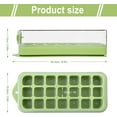 thumbnail image 3 of Ice Cube Tray with Lid and Bin, 21 Pcs Ice Cubes Mold for Freezer Easy Release, Quick Filling Without Touching, Green, 3 of 5