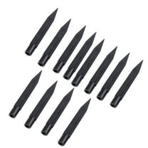 FONWILYO 12Pcs Black ABS Plastic Cone Ground Spike for Plastic Spike 5.9*0.7in