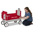 Radio Flyer, Family Wagon with Canopy, Folding Wagon, Light Gray and
