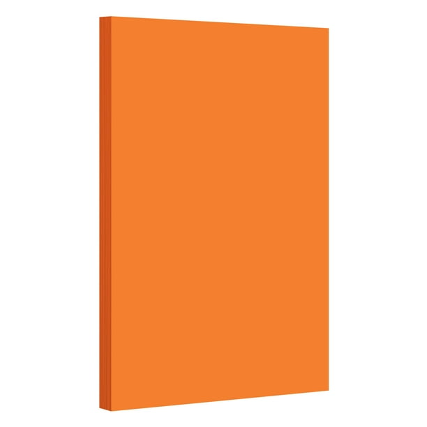 8.5 x 14" Orange Color Paper Smooth, for School, Office & Home Supplies