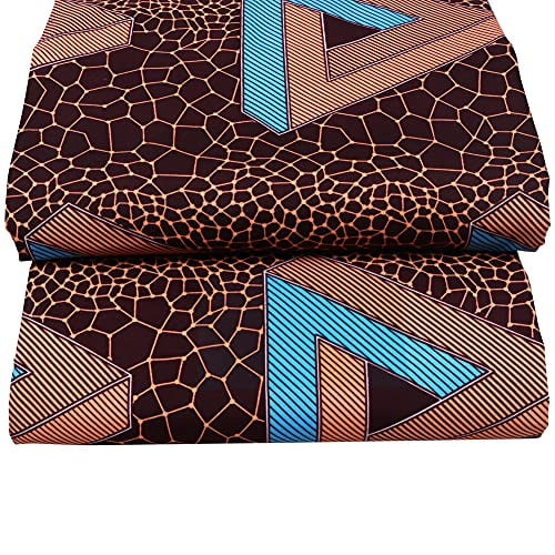 African Fabric 6 Yards BintaRealwax 100% Polyester Ankara Fabric for Party Dress 6138