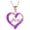 Purple, variant on FENGGHAO Mothers Day Heart Pendant Necklace with Mom Letter Dainty Aluminum Alloy Jewelry Adjustable Chain Pink Tone Gift for Mom