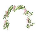 thumbnail image 4 of Guirnalda floral artificial de enredaderas, guirnalda de flores de seda para decoración navideña. Rosa, 4 of 9