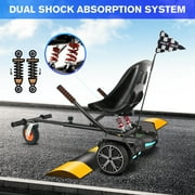 GYROOR Comfortable Seat & Foam-Padded Handle Self-Balancing Scooter Kart for 6-10 Self-Balancing Scooter, Adjustable Frame & Off-Road Rubber Wheels (Scooter Not Included)