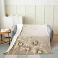 thumbnail image 2 of Dandelion Blanket, Champagne Ombre Throw Blanket 40X50 Inch, Farmhouse Floral Wild Plant Fleece Blanket for Women Girls, Outdoor Flower Spring Botanical Modern Fuzzy Blanket, 2 of 5