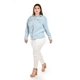 thumbnail image 2 of Camisa de mezclilla Roman Fashion Talla Extra 018 azul claro 38, 2 of 6
