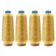thumbnail image 1 of Mandala Crafts Paquete de 4 carretes de conos de hilos Serger – 150D/2 hilos dorados metálicos de poliéster para máquina Sergers y máquina de coser Overlock, 1 of 1