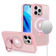 thumbnail image 2 of For Apple iPhone 14 (6.1") Magnetic Metal Matte Built-in Compatible with MagSafe Stand Hybrid Shock Armor TPU Cover ,Xpm Phone Case [ Pink ], 2 of 4