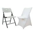 thumbnail image 6 of Efavormart White Stretch Spandex Lifetime Folding Chair Cover, Premium Fitted Chair Cover With Foot Pockets, 6 of 11