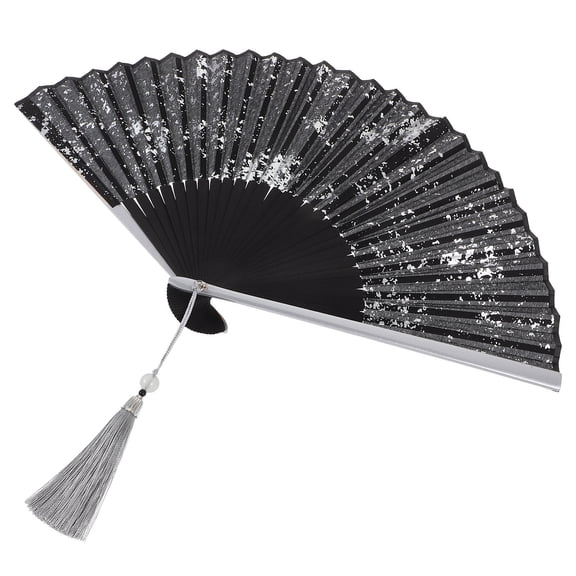 GAXIRE Silk Folding Hand Fans Vintage Style Dancing Handheld Fan Men Gift Giving 1Pcs