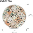 thumbnail image 3 of Coolnut 60" Terrazzo Geometric Round Tablecloth, Waterproof Spillproof Polyester Fabric Table Cover with Zipper Umbrella Hole for Outdoor Patio Garden Dining Party, 3 of 7