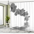 thumbnail image 4 of Ambesonne Floral Shower Curtain, Orchid Composition Garden, 69"Wx84"L, Dimgray White, 4 of 4