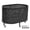 Black, variant on puresly Exquisite Wire Laundry Basket with Wheels Mobile Iron Clothes Basket Oval Overnight Clothes Storage Bin for Laundry Room