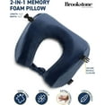 thumbnail image 2 of Brookstone 2-in-1 Memory Foam Travel Pillow - Cozy U-Shaped Soft Neck Support Pillow for Traveling, 2 of 7