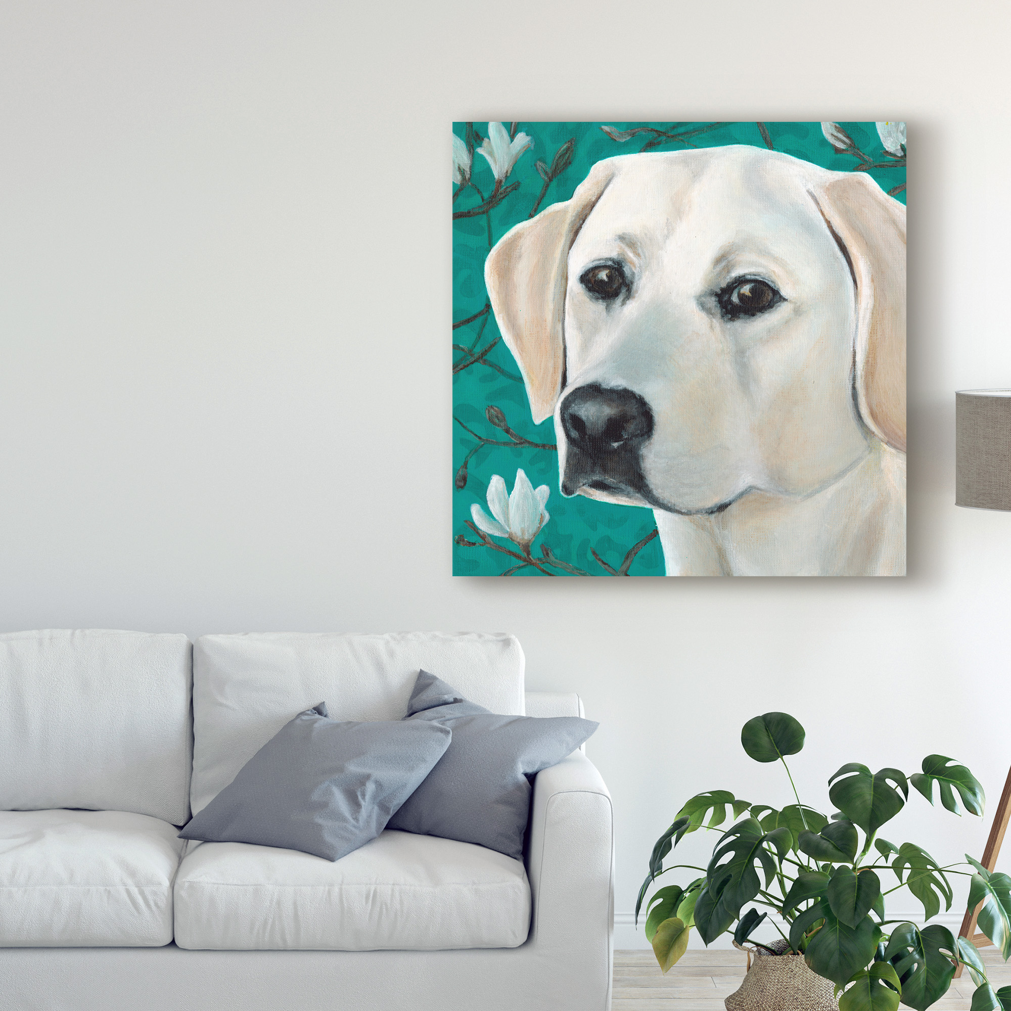 Trademark Fine Art 'Dlynns Dogs Magnolia' Canvas Art by Dlynn Roll