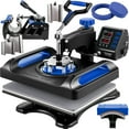 thumbnail image 1 of VEVOR Heat Press Machine 12 x 15 Inch 8 in 1 Heat Press Sublimation Machine 360° Rotation Swing Away 8 in 1 Shirt Printing Machine Dual-Tube Heating for DIY T-Shirts Cap & Mugs Blue, 1 of 9