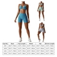 thumbnail image 5 of IBTOM CASTLE Workout Sets for Women 2 Piece Twist Front Halter Sports Bras High Waist Biker Shorts Exercise Gym Yoga Outfit Navy Blue, 5 of 5
