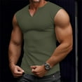 thumbnail image 2 of Men's Sleeveless Ribbed V-Neck Casual Tank Top Stretchy Slim Fit Muscle Top, 2 of 4
