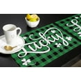 thumbnail image 2 of St. Patricks Day Buffalo Plaid Placemats Set of 6, Lucky Shamrocks Clover Heat Resistant Washable Dining Table Mats Rustic Green Black Farmhouse Decor for Kitchen&Table Linens Outdoor Indoor, 2 of 6