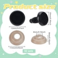 thumbnail image 2 of 50pcs Safety Eyes Cabochon Setting 12mm Craft Eye Bezel Tray with Plastic Washers for Amigurumi Puppet Crochet Plush Animal Making Work (Only Tray), 2 of 6