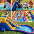 thumbnail image 4 of Tryset Inflatable Water Slide Bounce House with Climbing Wall & Splash Pool, Kids Outdoor Water Park with 680W Blower, 4 of 9