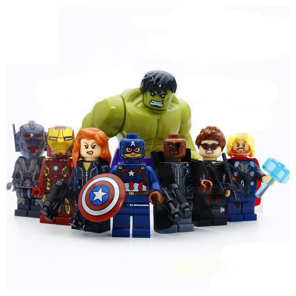Building Block AVENGERS SET 8 PCS Capitan America Hulk Thor Iron Man Shield 