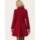 thumbnail image 4 of Abrigo de Invierno con Solapa para Mujer Abrigo con Doble Botonadura rojo XL, 4 of 5