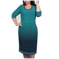 thumbnail image 2 of LSLJS Robe Blazer à Manches Longues pour Femmes, Col Rond, Couleur Unie, Grande Taille, 2 of 8