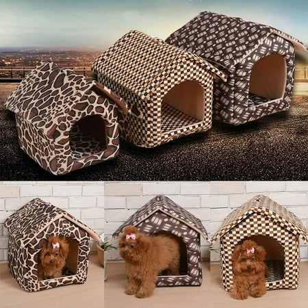 VBODN Pet Bedding for Small Animals Dog Bed Xl Dog House Pet Dog House Printing Keep Warm Bed Cushion Pet Supplies for Large and Medium Dogs & Cats
