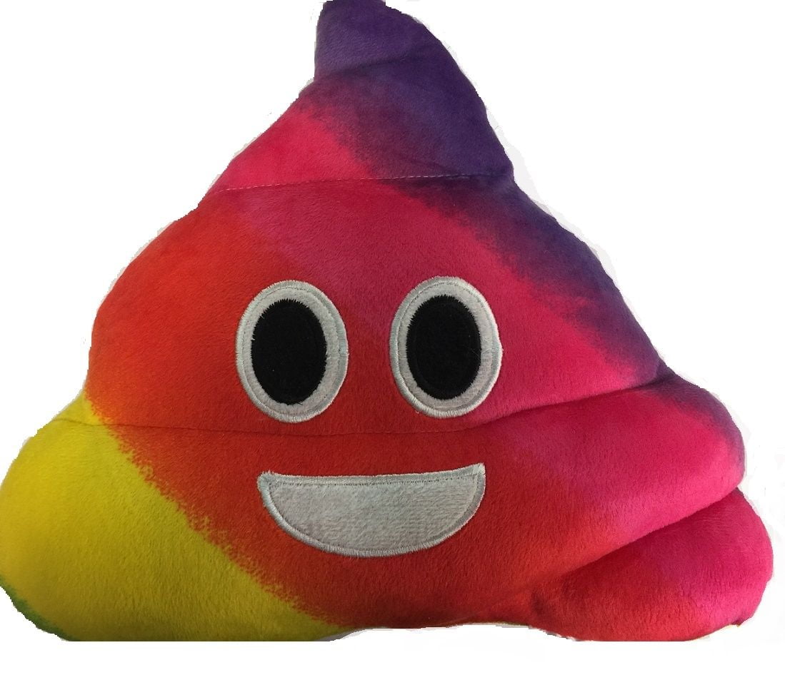 Rainbow Poop Pillow Emoji Expressions - Walmart.com