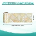 thumbnail image 2 of Uxcell Wood Grain Wallpaper Border 4" x 16.4ft Textured Frame Sticker, Yellow Diamond, 2 of 7
