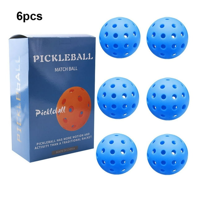 tredstone 6 Pcs/ensemble Remplacement Professionnel de Pickleball 40 Trous Kit Réutilisable d'Entraînement de Pickle Balls Assortis Cadeau d'Anniversaire Bleu