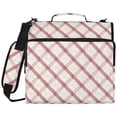 thumbnail image 2 of Zipper Binder with Shoulder Strap 2 inch 3 Ring Waterproof File Folder Organizer Bag 500 Sheet Red and Cream Diamond Shapes, 2 of 8