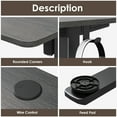 thumbnail image 6 of Farini Electric Standing Desk 40"x24", Adjustable Height Sit Stand Desk with Splice Board for Home Office, Walnut, 6 of 8