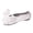 White, variant on Rokment Women's Lace Bowknot Vintage Mary Jane Ballet Flat Wide Width Comfortable Suede Slip on Walking Loafers Casual Dress Shoes for Bride