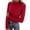 Red, variant on YHAJDS Blouses for Women Long Sleeve Shirts Turtleneck Long Sleeve Ribbed Knit Slim Warm Layering Base Tops